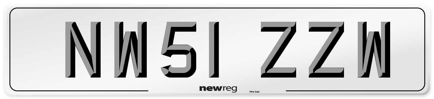 NW51 ZZW Number Plate from New Reg